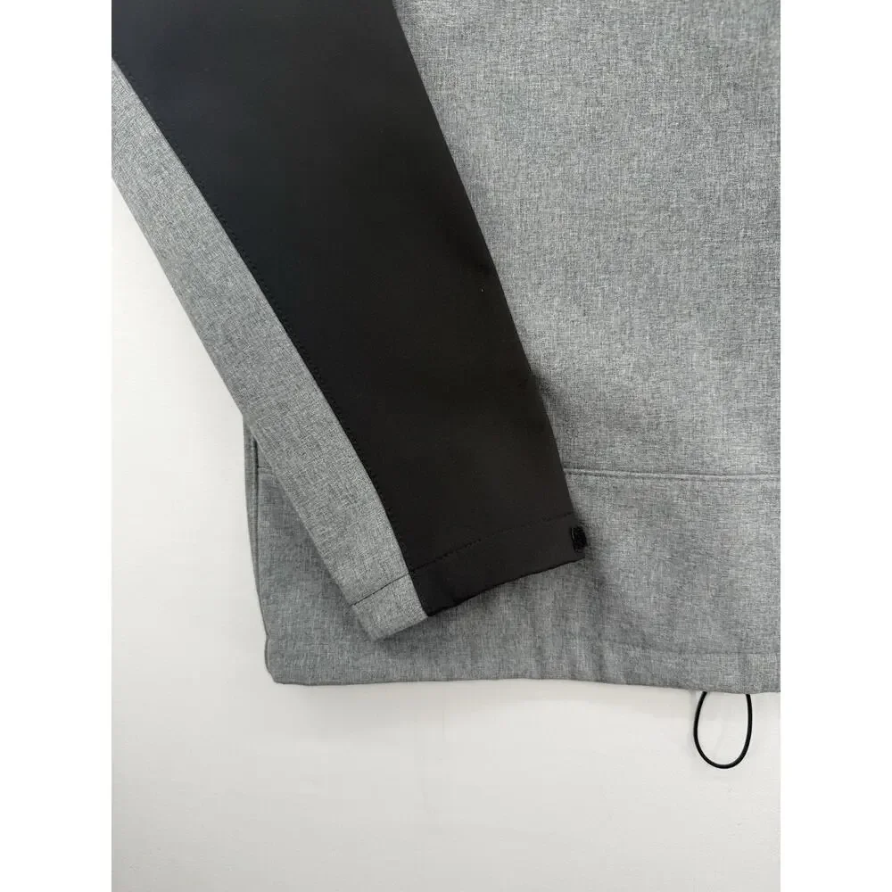 The North Face WindWall Soft Shell Jacket Men's Gray Black Full Zip Coat Size XL